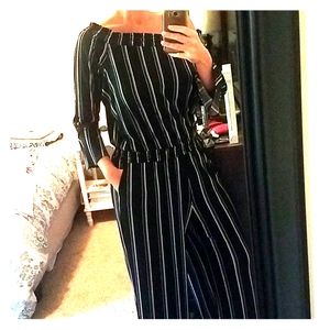 Kaari Blue cropped jumsuit